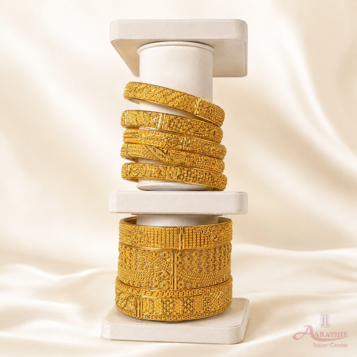 Gold Textured Bangles