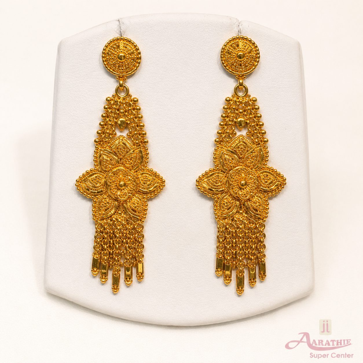 Gold Floral Earrings