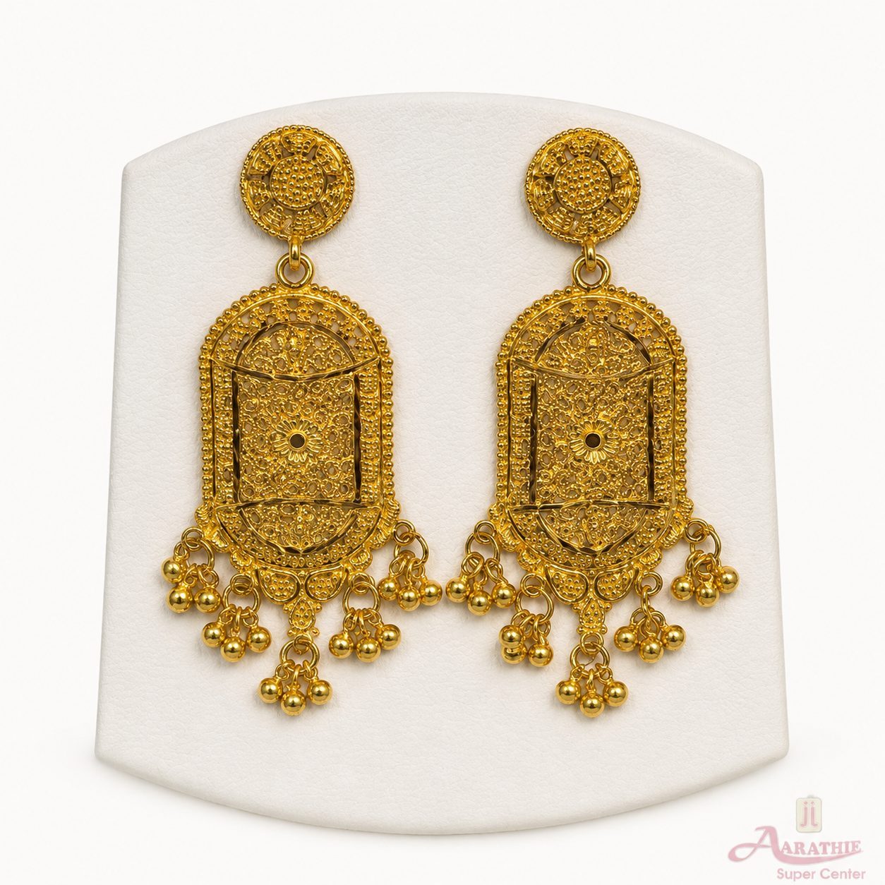 Gold Temple Earrings