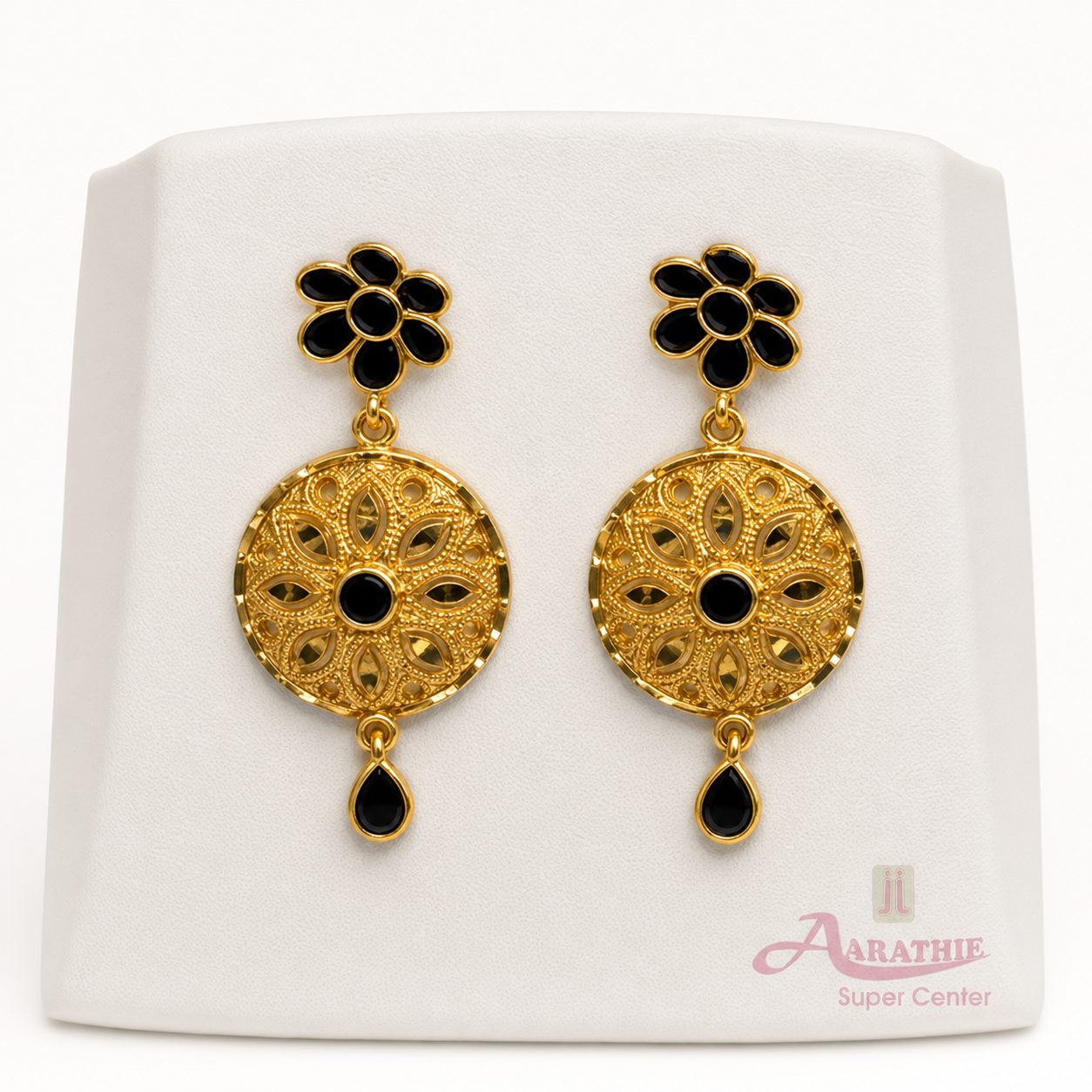 Black and Gold Earrings