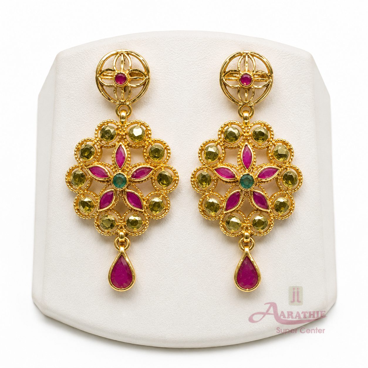 Gold Floral Earrings