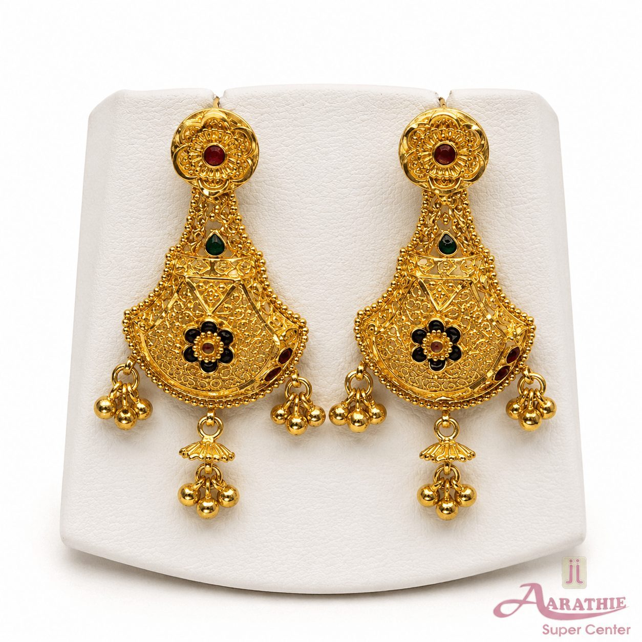 Gold Temple Earrings