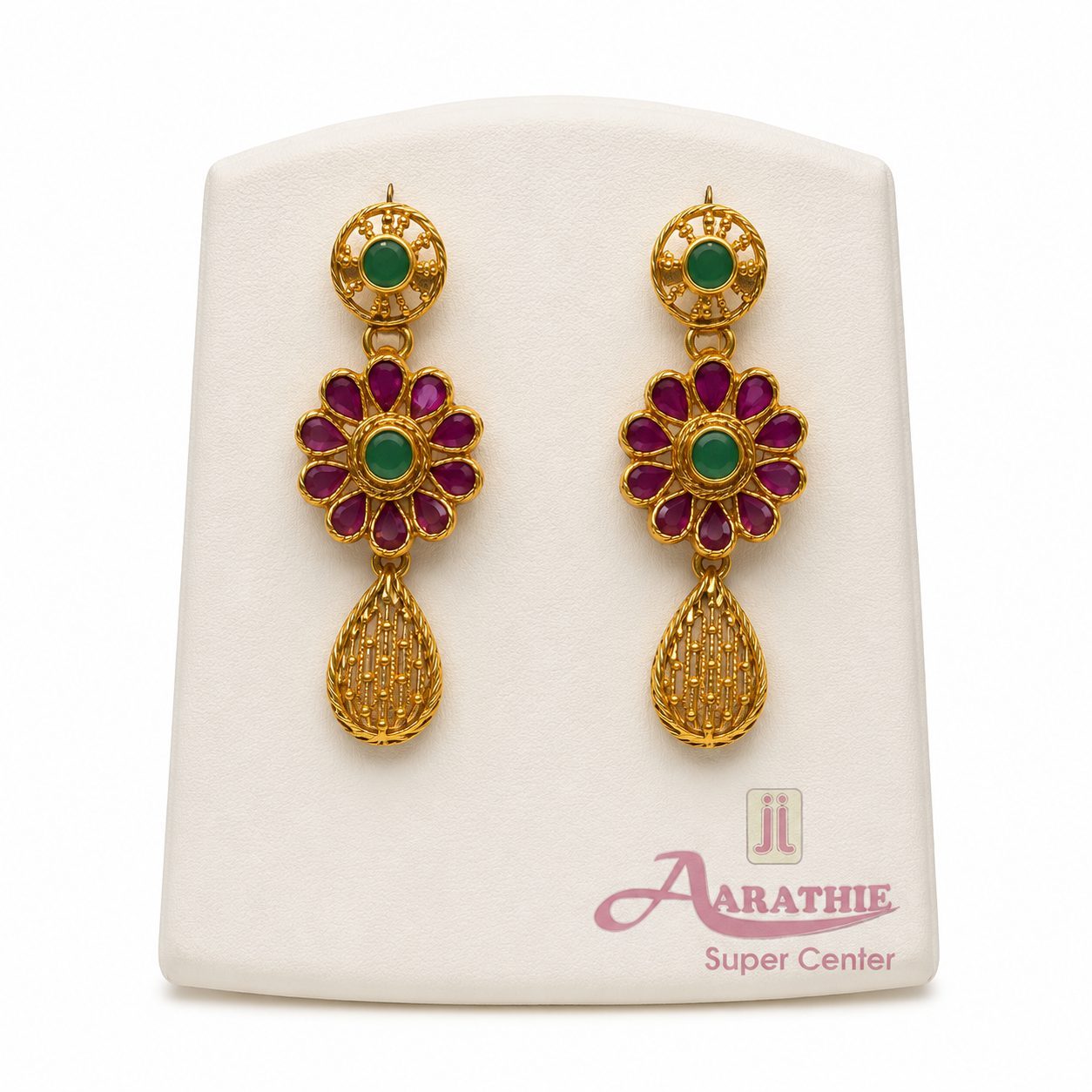 Gold Floral Earrings