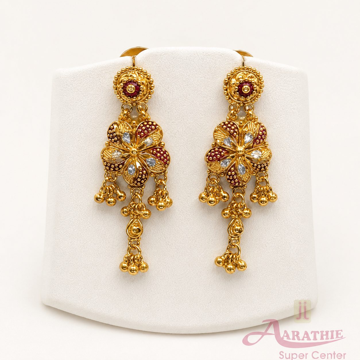 Gold Floral Earrings
