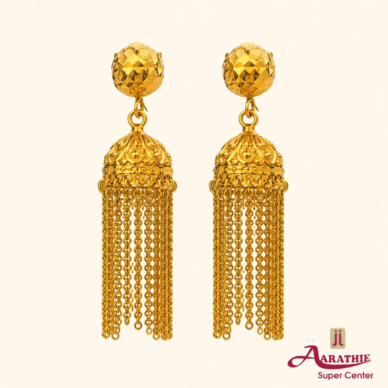 Gold Jhumka Earrings