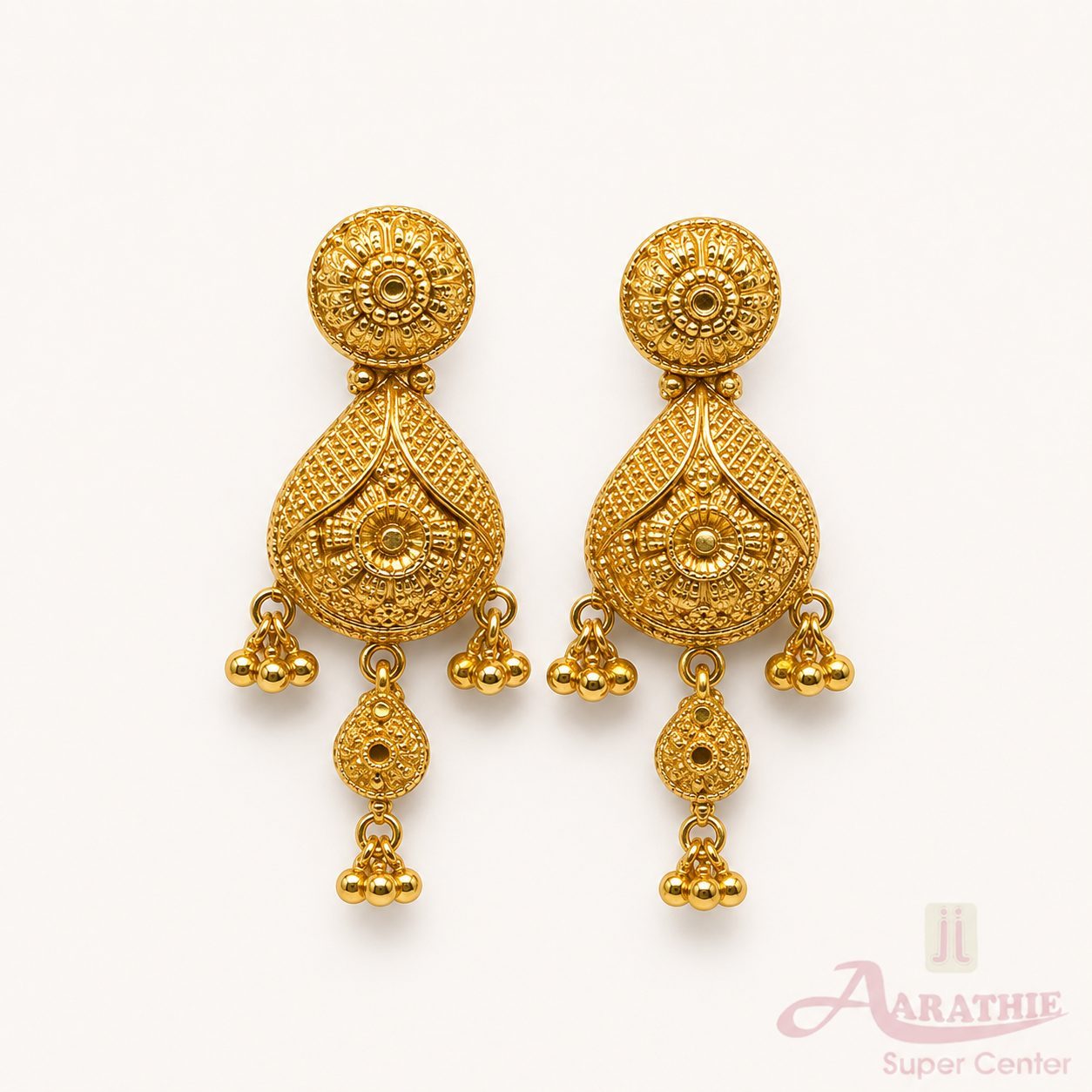 Gold Temple Earrings