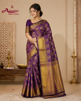 Purple Kanchipuram Silk Saree