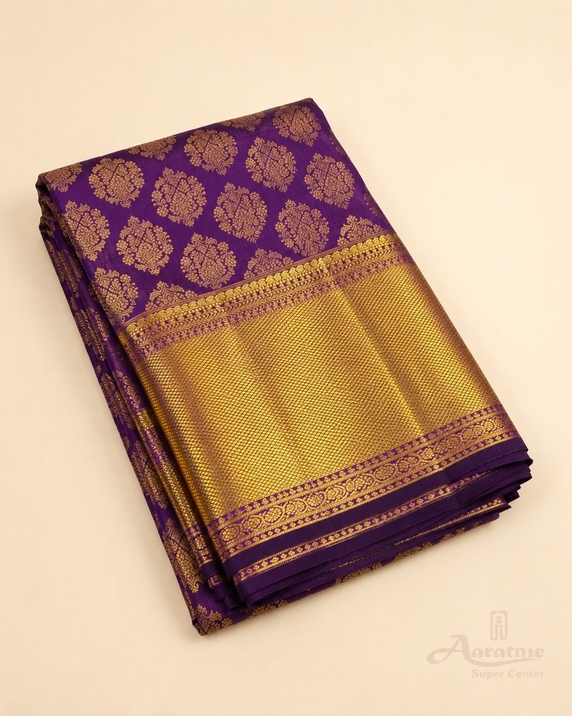 Purple Kanchipuram Silk Saree