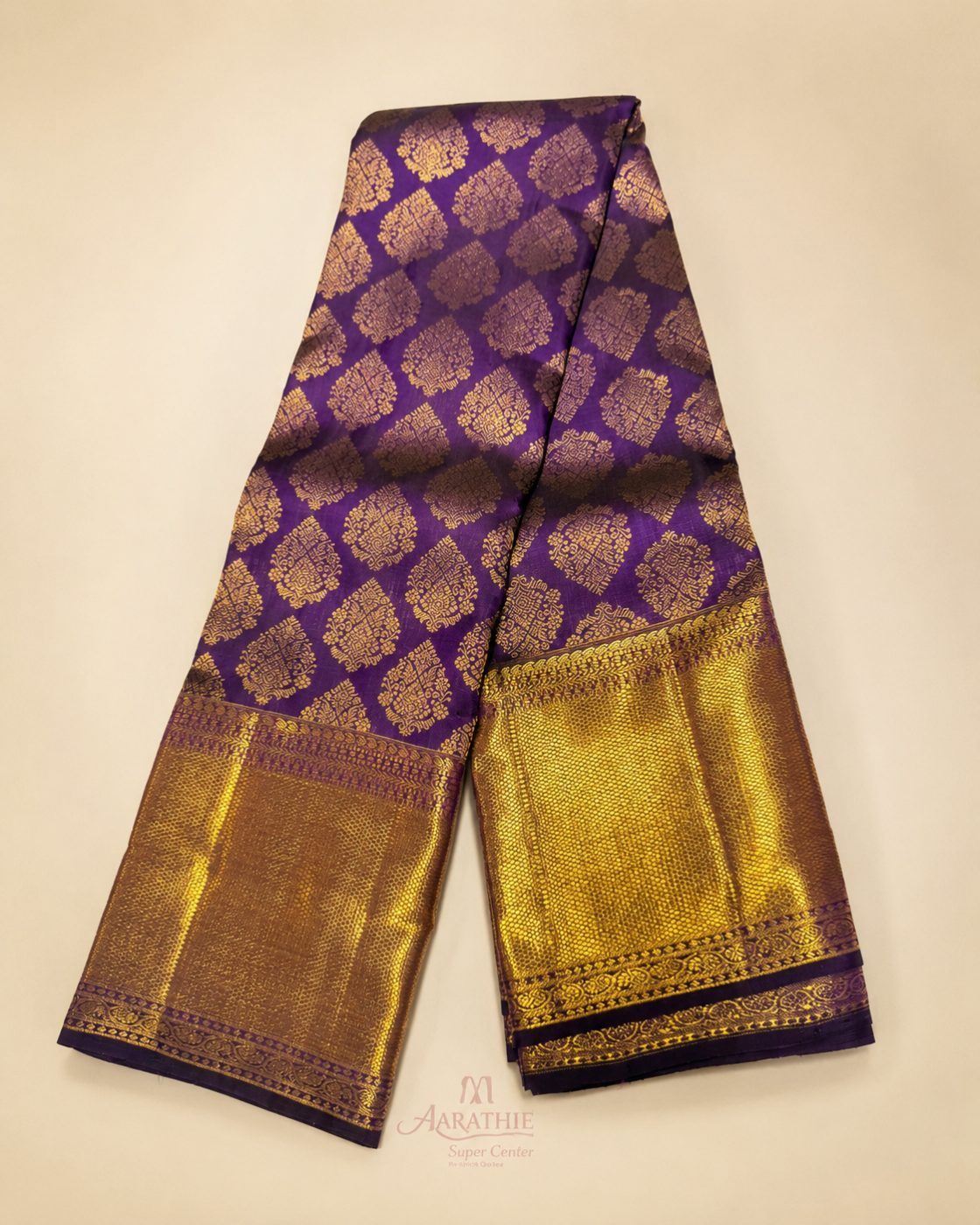 Purple Kanchipuram Silk Saree