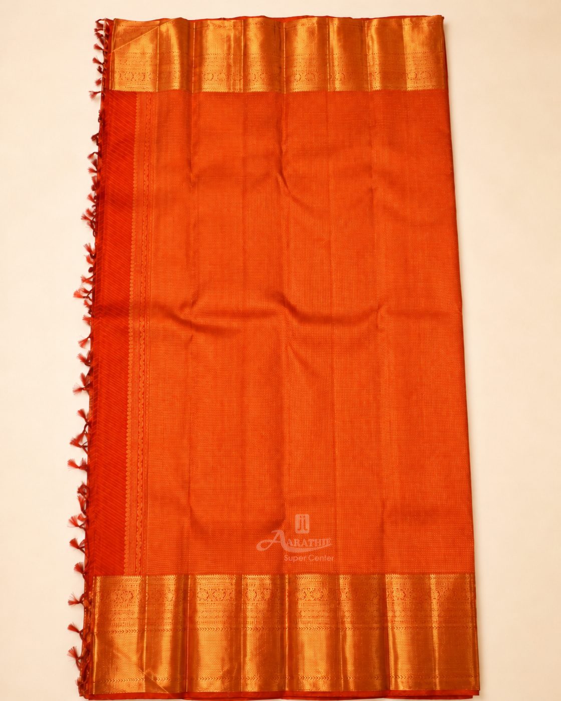 Rust Kanchipuram Silk Saree