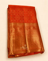 Rust Kanchipuram Silk Saree