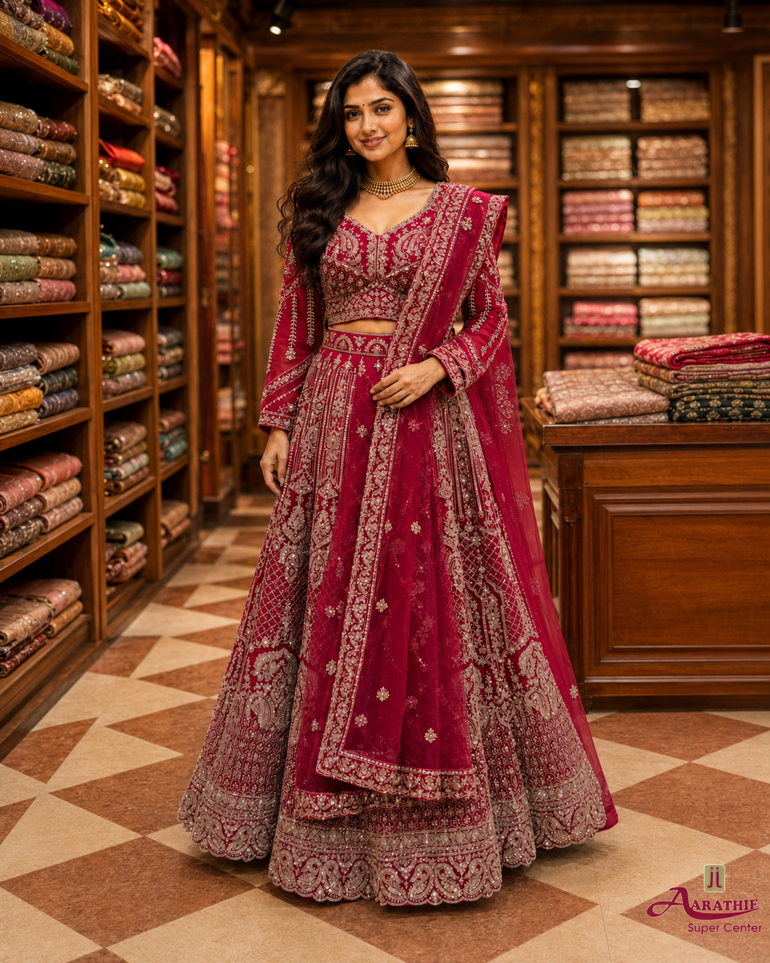 Elegant Silk Lehenga